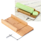 1200ml DIY Silicone Soap Making Mold Wooden Box Set Manual Soap Cutter with Scale Kitchen Tool
