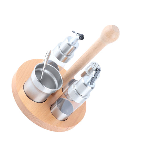 Cruet Condiment Spice Pepper Jar Box Seasoning Storage Container Pot Rack Set Kitchen Cooking ToolRound In Australia - Darrahopens