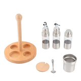 Cruet Condiment Spice Pepper Jar Box Seasoning Storage Container Pot Rack Set Kitchen Cooking ToolRound In Australia - Darrahopens