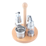 Cruet Condiment Spice Pepper Jar Box Seasoning Storage Container Pot Rack Set Kitchen Cooking ToolRound In Australia - Darrahopens