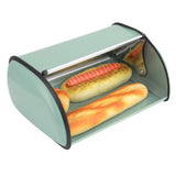 Kitchen Storage Supply Metal Bread Pastry Box Case Retro Home Furnishing Large Capacityblue