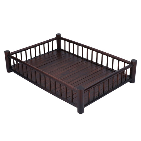 Rectangular Bamboo Kung Fu Tea Tray Saucer Accessories Coffee Food Storage Container Chinese DecorationDark Brown In Australia - Darrahopens