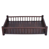 Rectangular Bamboo Kung Fu Tea Tray Saucer Accessories Coffee Food Storage Container Chinese DecorationDark Brown