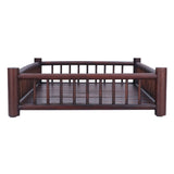 Rectangular Bamboo Kung Fu Tea Tray Saucer Accessories Coffee Food Storage Container Chinese DecorationDark Brown