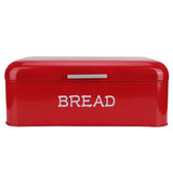 European Style Bread Bin Box Food Storage Container Kitchen Accessory for Bakery Shop Red