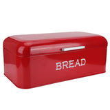 European Style Bread Bin Box Food Storage Container Kitchen Accessory for Bakery Shop Red