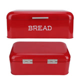 European Style Bread Bin Box Food Storage Container Kitchen Accessory for Bakery Shop Red
