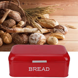 European Style Bread Bin Box Food Storage Container Kitchen Accessory for Bakery Shop Red