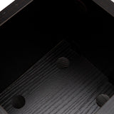 Knock Box Stainless Steel Square Coffee Grounds Container Waste Bin with Wooden Box