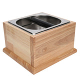 Knock Box Stainless Steel Coffee Grounds Container Waste Bin with Wood Base Coffee AccessoryL In Australia - Darrahopens