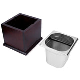 Knock Box Stainless Steel Coffee Grounds Container Waste Bin Coffee Shop AccessoryL