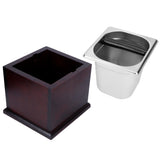 Knock Box Stainless Steel Coffee Grounds Container Waste Bin Coffee Shop AccessoryL