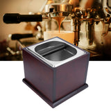 Knock Box Stainless Steel Coffee Grounds Container Waste Bin Coffee Shop AccessoryL