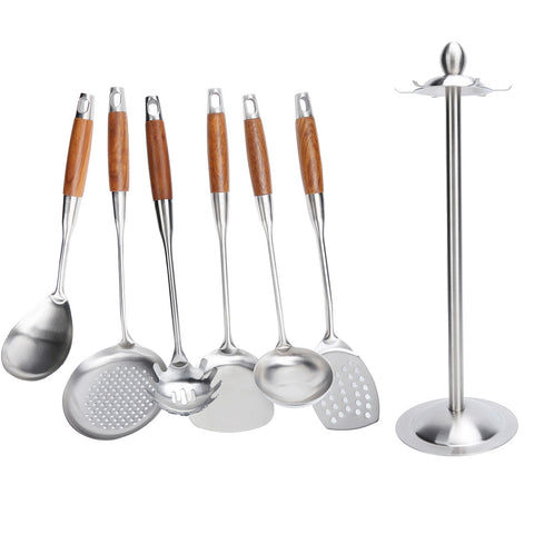 Kitchen Spatula Set 304 Stainless Steel Wood Handle Spatula Frying Shovel Cooking Utensils In Australia - Darrahopens