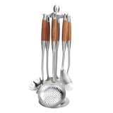 Kitchen Spatula Set 304 Stainless Steel Wood Handle Spatula Frying Shovel Cooking Utensils