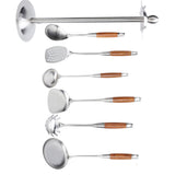 Kitchen Spatula Set 304 Stainless Steel Wood Handle Spatula Frying Shovel Cooking Utensils