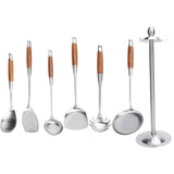 Kitchen Spatula Set 304 Stainless Steel Wood Handle Spatula Frying Shovel Cooking Utensils
