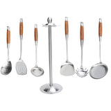 Kitchen Spatula Set 304 Stainless Steel Wood Handle Spatula Frying Shovel Cooking Utensils