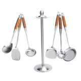 Kitchen Spatula Set 304 Stainless Steel Wood Handle Spatula Frying Shovel Cooking Utensils