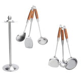 Kitchen Spatula Set 304 Stainless Steel Wood Handle Spatula Frying Shovel Cooking Utensils