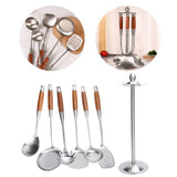 Kitchen Spatula Set 304 Stainless Steel Wood Handle Spatula Frying Shovel Cooking Utensils