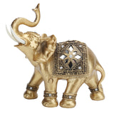 Golden Elephant Statue Figurine Sculpture Decoration Home Bar Office Craft Decor Gift