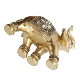 Golden Elephant Statue Figurine Sculpture Decoration Home Bar Office Craft Decor Gift
