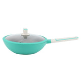 Frying Pan Aluminum Alloy Non Stick Steak Cooking Pan Kitchen Accessory 28cm Green In Australia - Darrahopens