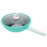 Frying Pan Aluminum Alloy Non Stick Steak Cooking Pan Kitchen Accessory 28cm Green In Australia - Darrahopens