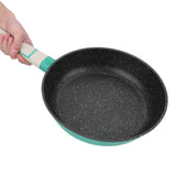 Frying Pan Aluminum Alloy Non Stick Steak Cooking Pan Kitchen Accessory 28cm Green In Australia - Darrahopens