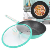 Frying Pan Aluminum Alloy Non Stick Steak Cooking Pan Kitchen Accessory 28cm Green