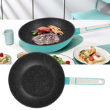 Frying Pan Aluminum Alloy Non Stick Steak Cooking Pan Kitchen Accessory 28cm Green