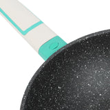 Frying Pan Aluminum Alloy Non Stick Steak Cooking Pan Kitchen Accessory 28cm Green