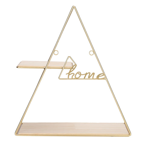 Wall Shelf Triangular Wrought Iron Storage Rack Decoration for Living Room Bedroom In Australia - Darrahopens
