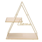 Wall Shelf Triangular Wrought Iron Storage Rack Decoration for Living Room Bedroom In Australia - Darrahopens