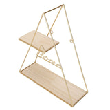 Wall Shelf Triangular Wrought Iron Storage Rack Decoration for Living Room Bedroom In Australia - Darrahopens
