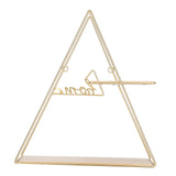 Wall Shelf Triangular Wrought Iron Storage Rack Decoration for Living Room Bedroom