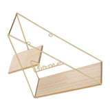 Wall Shelf Triangular Wrought Iron Storage Rack Decoration for Living Room Bedroom