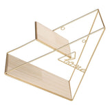 Wall Shelf Triangular Wrought Iron Storage Rack Decoration for Living Room Bedroom