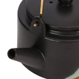 Kung Fu Tea Set Japanese Style Black Pottery Tea Kettle Jar Cups Tray Kit Tea Ceremony