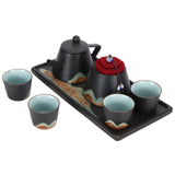Kung Fu Tea Set Hand Made Ceramic Teapot Tea Cup Tray Kit Gift Teaware Home Decoration In Australia - Darrahopens