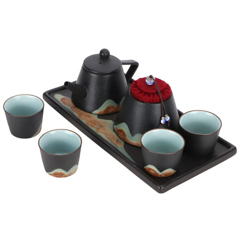 Kung Fu Tea Set Hand Made Ceramic Teapot Tea Cup Tray Kit Gift Teaware Home Decoration In Australia - Darrahopens