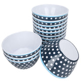 12PCS Salad Bowls Fruit Food Soup Serving Bowl Tableware for Home Restaurant UseDark Blue Dots In Australia - Darrahopens