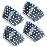 12PCS Salad Bowls Fruit Food Soup Serving Bowl Tableware for Home Restaurant UseDark Blue Dots