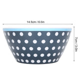 12PCS Salad Bowls Fruit Food Soup Serving Bowl Tableware for Home Restaurant UseDark Blue Dots
