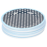 12PCS Salad Plate HighGrade Imitation Porcelain Dinnerware Tableware for Home Use(Dark Blue Dot ) In Australia - Darrahopens