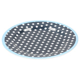 12PCS Salad Plate HighGrade Imitation Porcelain Dinnerware Tableware for Home Use(Dark Blue Dot )