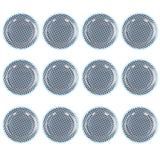 12PCS Salad Plate HighGrade Imitation Porcelain Dinnerware Tableware for Home Use(Dark Blue Grid )