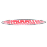 12PCS Salad Plate HighGrade Imitation Porcelain Dinnerware Tableware for Home Use(Red Dot )