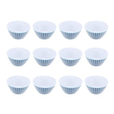 12PCS 6in Salad Bowls Food Serving Bowls Imitation Porcelain Dinnerwar TablewareDark Blue Grid In Australia - Darrahopens